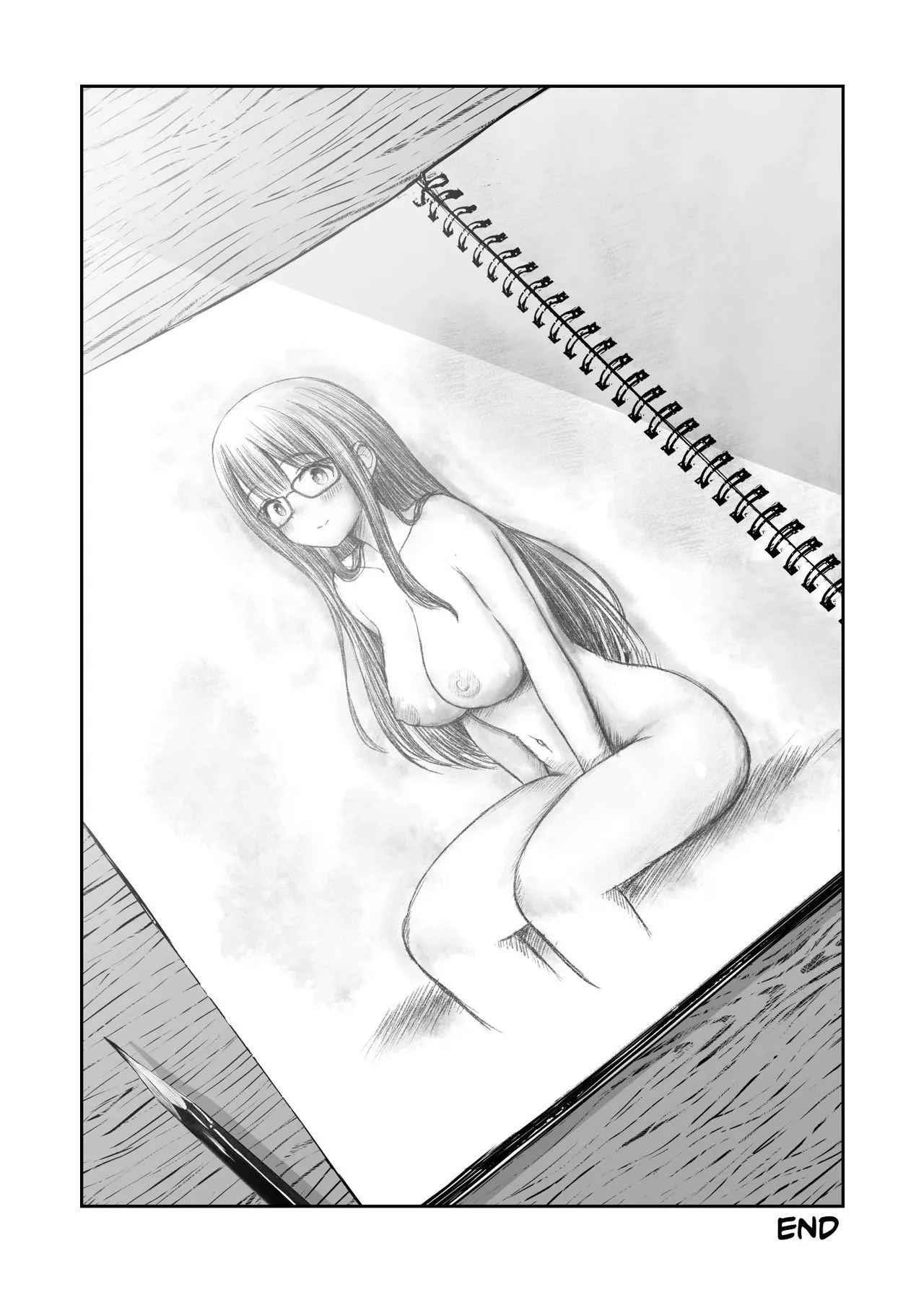 Bijutsubu no Kyonyuu Kouhai ga Nude Model ni Natta Kekka Amari ni Ero Sugite Ore no Geijutsu ga Bakuhatsushita Hanashi - Chapter 1 52